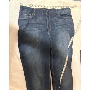 Eddie Bauer Curvy Straight Jeans Womens Size 16 Tall Blue Denim